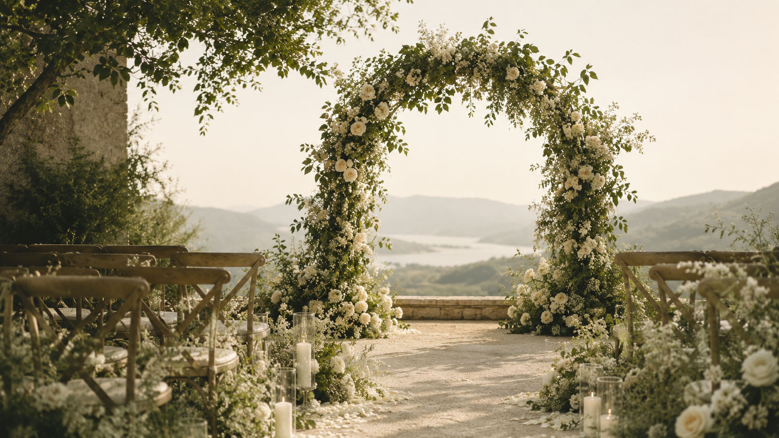 Composição elegante de casamento